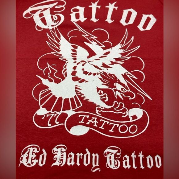 NWT Ed Hardy 77 Tatoo Eagle Graphic Men's T-Shirt SZ M - Picture 3 of 7